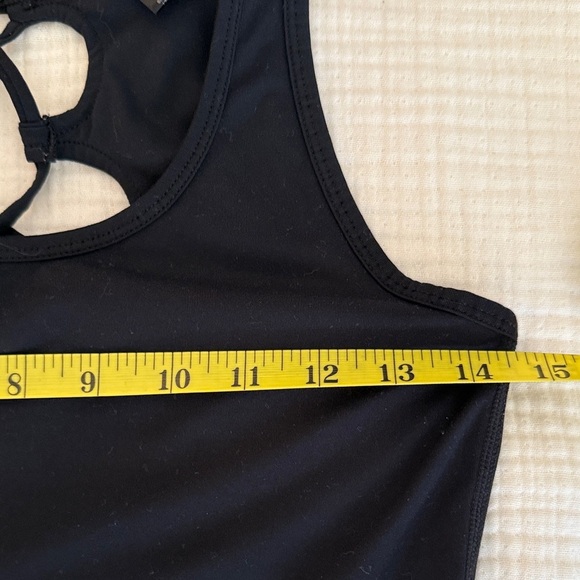 Yogalicious Midnight Black Tank Top with Cutout Back - Picture 5 of 6
